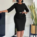 Clothing Summer Dresses for Women Modest Church Dress Plus Size Woman Pencil Dress