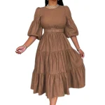 Plus Size Womens Clothing Fashion Round Neck Denim Women's Clothing Plus Size Dresses