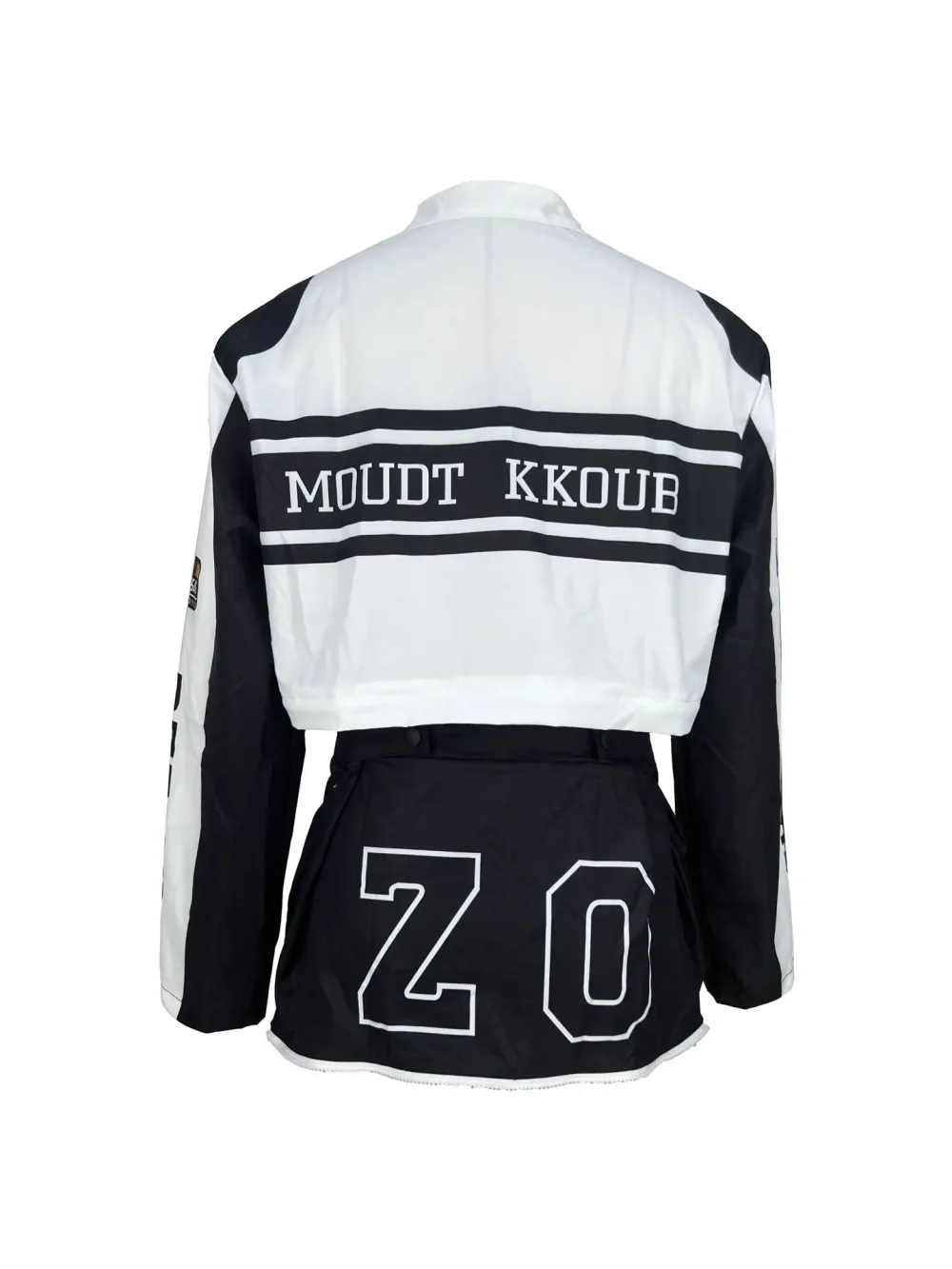 2025 Hot Seller   Fashion Clothes Retro Jacket Print Reversible Baseball Uniform Women Sets - Image 3