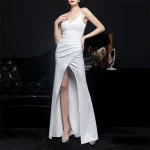 Women Elegant Casual Dresses Sequin V-neck  Evening Dresses