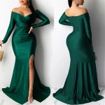 New Dresses Women Lady Elegant Sleeveless Slit Evening Dresses