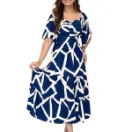 Women's Summer Dress Strap Multi-Color Print Loose Maxi Women Dresses