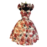 Women Fashion  Off Shoulder Puff Sleeveless Balloon Women's Dresses