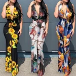 Drop-ship Sleeveless Flower Maxi Dress Ladies Casual Women Dresses Maxi Party Dress
